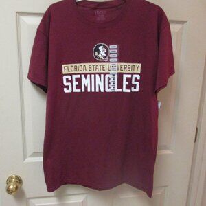 NWT Men Florida State FSU Seminoles garnet & gold Tee Shirt Size L